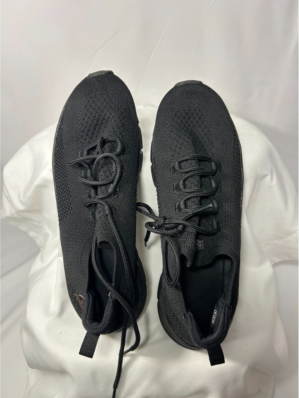 S Sport by Skechers Men's Slip On Walking Sneakers Black Metallic Memory Foam 9